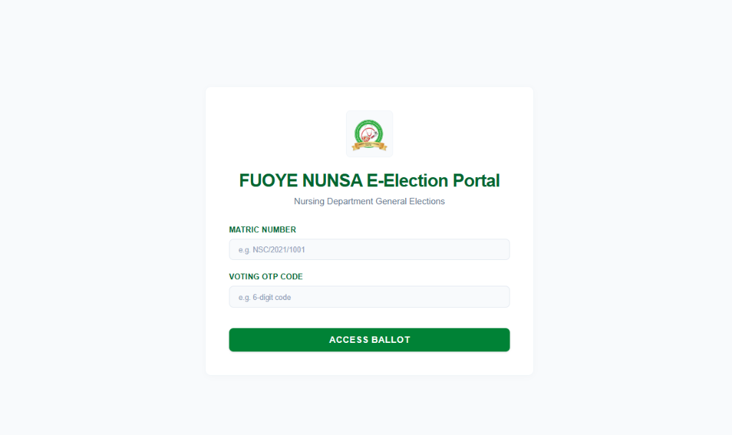 FUOYE E-ELECTION PLATFORM preview